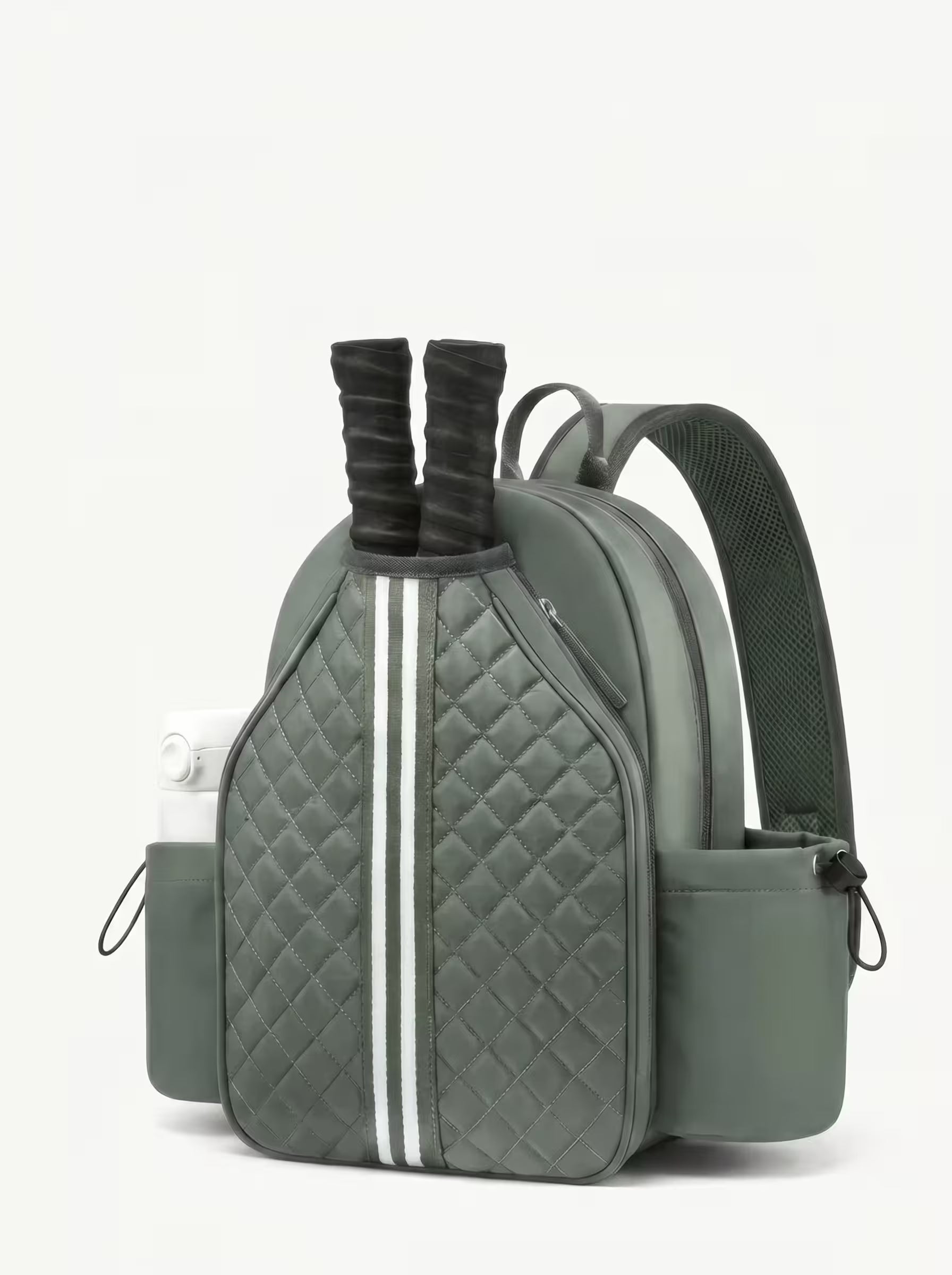 Rally Cross Body Backpack in Green, women's pickleball backpack with crossbody strap and padded paddle sleeve