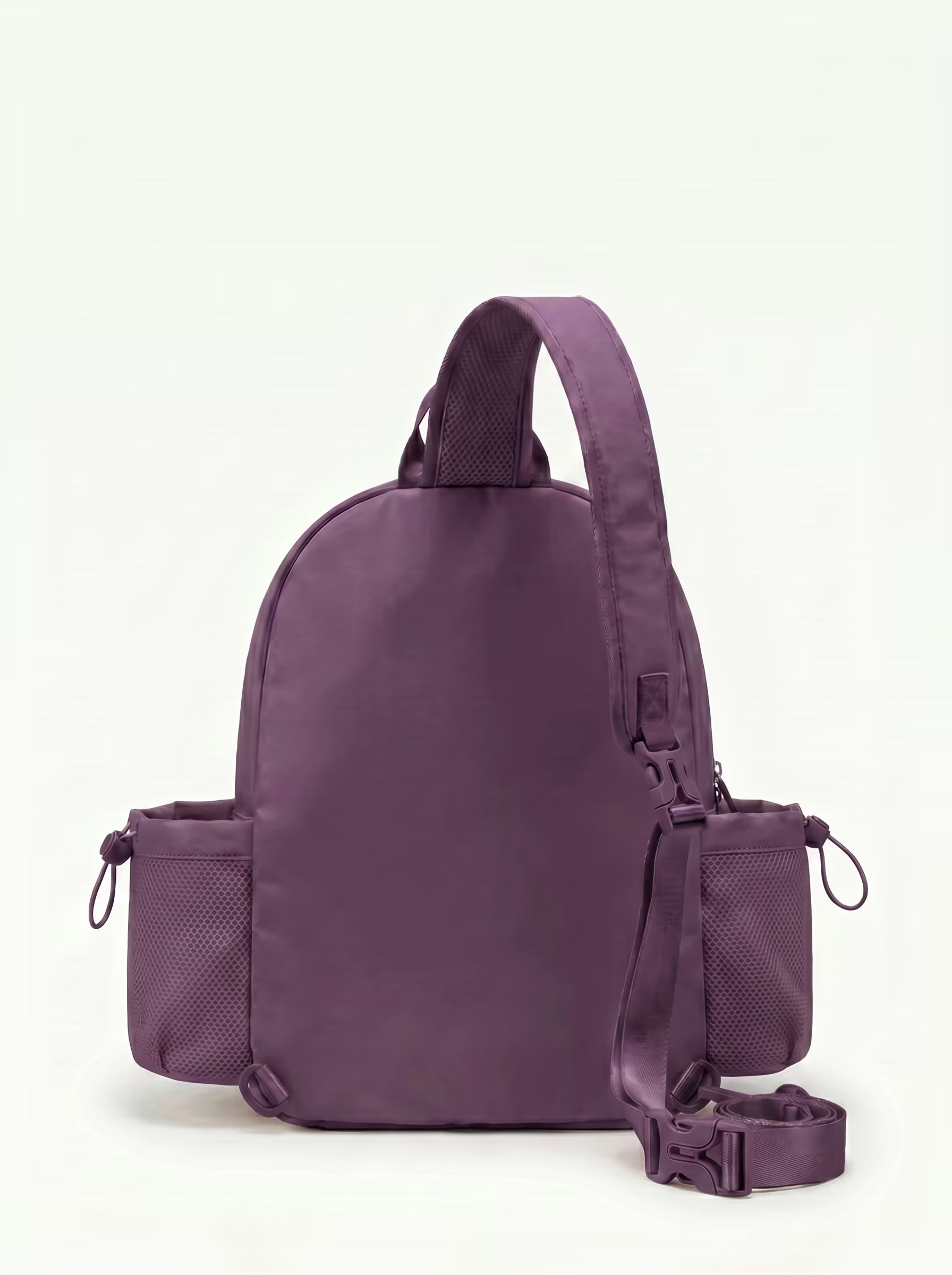 Back view of Purple Rally Cross Body Backpack showing crossbody strap and padded paddle sleeve