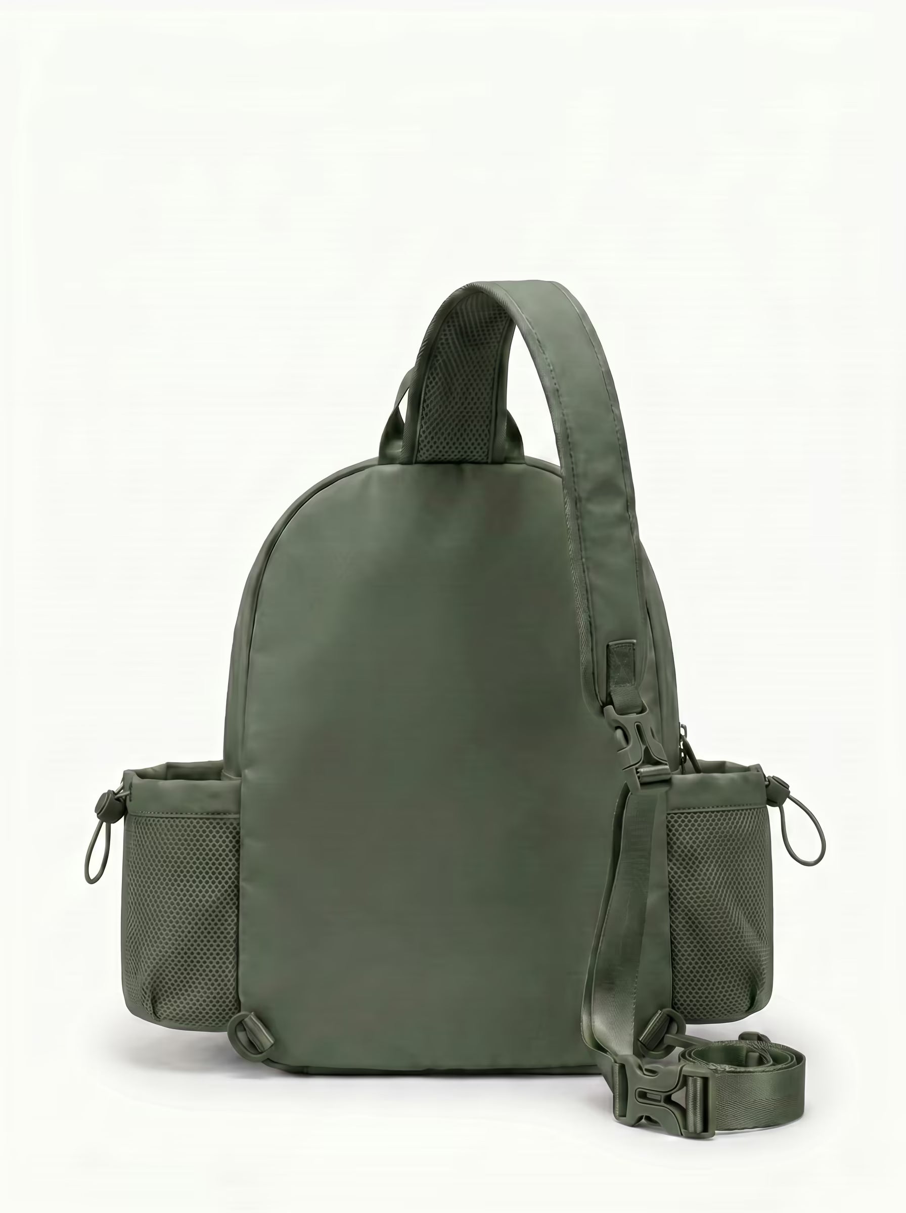 Back view of Green Rally Cross Body Backpack showing crossbody strap and padded paddle sleeve