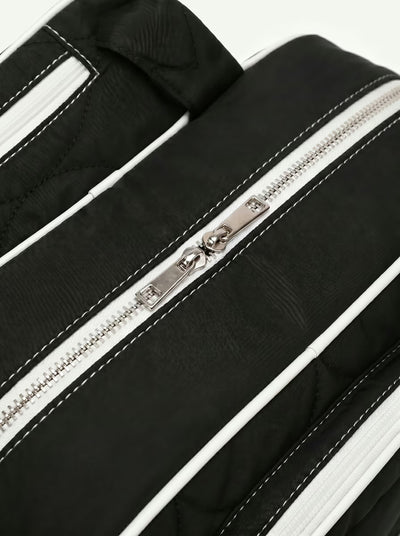 Padded paddle sleeve detail on Rally All Day Duffle in Black