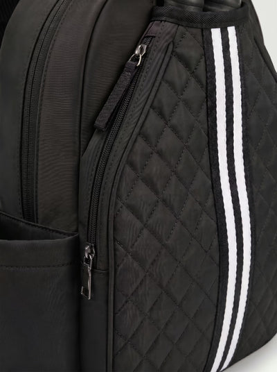 Padded paddle sleeve detail on Rally Cross Body Backpack in Black