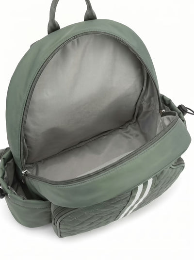 Inside view of Rally Cross Body Backpack, fits 2 paddles, water bottle, change of clothes and balls