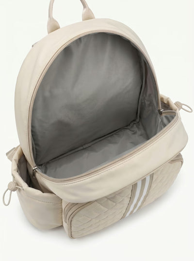 Inside view of Rally Cross Body Backpack, fits 2 paddles, water bottle, change of clothes and balls