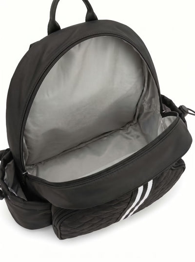 Inside view of Rally Cross Body Backpack, fits 2 paddles, water bottle, change of clothes and balls