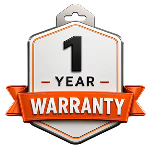 1-year warranty badge